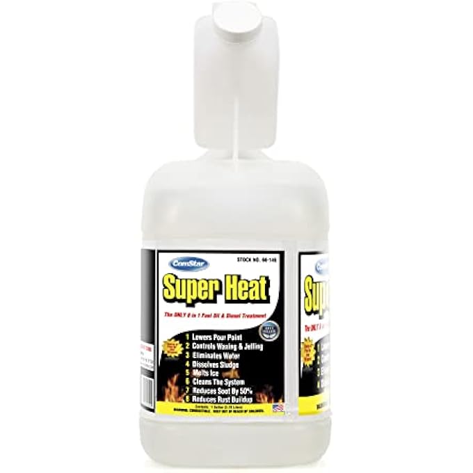 Comstar SUPER HEAT, 8-IN-1 FUEL OIL TREATMENT, CONTROLS WAXING & JELLING, MELTS ICE, LOWERS POUR POINT, DISSOLVES SLUDGE, REDUCES SOOT, BACTERIA, WATER; CLEANS PARTS, MADE IN USA, 1 GALLON (60-145) - Image 4